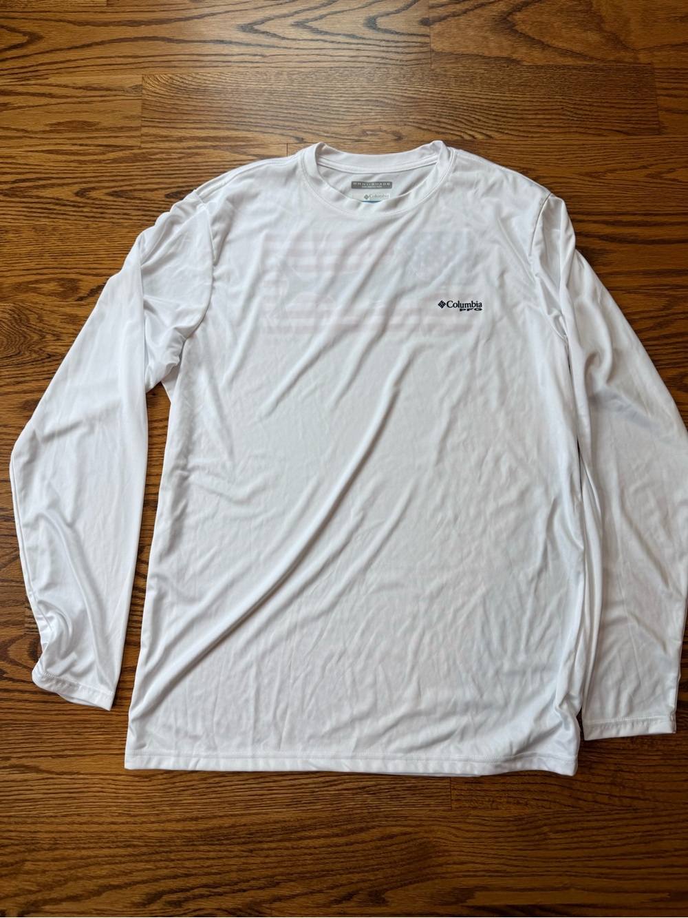 Columbia White Long Sleeve Performance Tee with Sun Protection